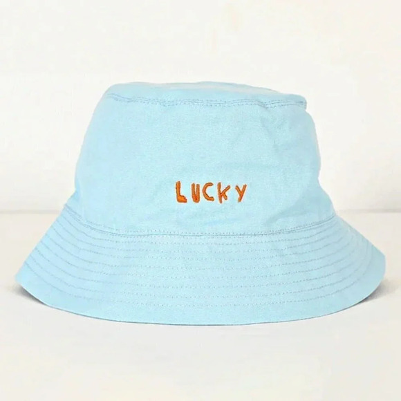 Kerri Rosenthal Women's Cotton Bucket Hat in Smiley Saltwater O/S (MSRP $128) - Picture 1 of 7
